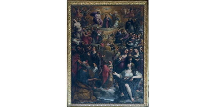 The Coronation of the virgin (1629) by Giacomo Lippi (Giacomone da Budrio)