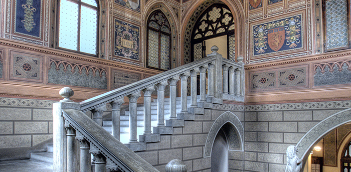 Stairway in the entrance hall