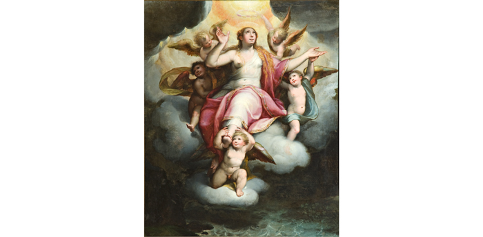 D. Calvaert, La Maddalena portata in cielo, seconda metà del XVI sec, olio su tela, cm 99x83,5