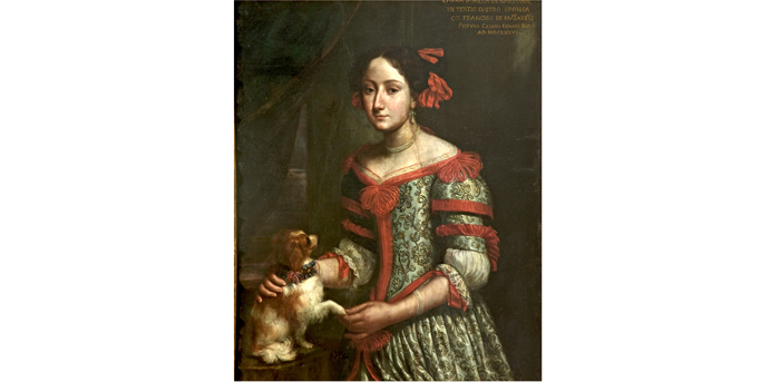 C. Gennari, Portrait of Laura Garzoni, signed and dated 1676, oil on canvas, cm 94x77 